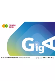 Happy Color Blok rysunkowy GigA, bia�y, A2, 100g, 30 arkuszy