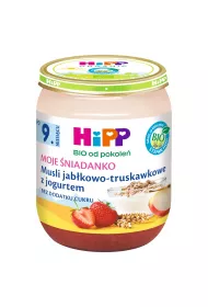 Hipp Moje niadanko Musli jabkowo-truskawkowe z jogurtem po 9. miesicu 160 g Bio