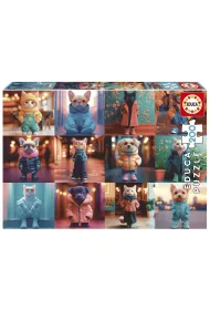 Puzzle 200 el. Moda w�r�d zwierz�t Educa