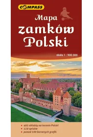 Mapa zamk�w Polski skala 1 : 900 000