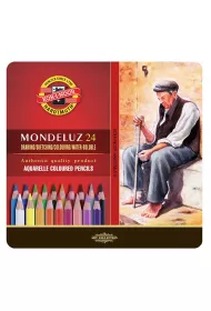 Koh-I-Noor Kredki akwarelowe Mondeluz w metalowym opakowaniu 3724 24 szt.