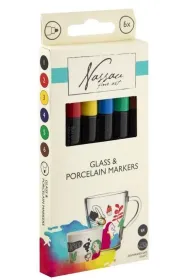 Grafix Markery do szk�a i porcelany 6 szt.
