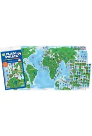 Flagi wiata. Mapa pikarska z naklejkami