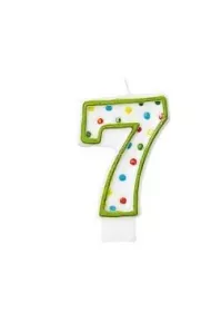 Amscan wieczka cyferka 7 kropki 7,6cm