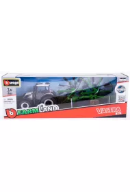 Bburago model tractor trailer valtra n174 whirl rake 10cm