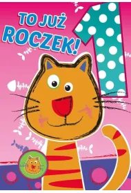 Kukartka Karnet B6 PP-1551 Roczek kotek. Cyferki