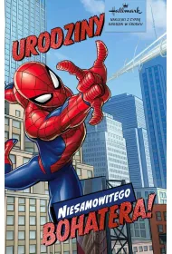 Kukartka Karnet Urodziny Spider Man, naklejane cyfry (11x17cm) DHS-027