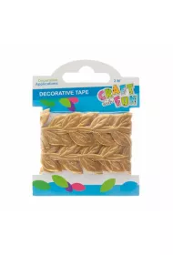 Craft with Fun Ta�ma dekoracyjna Listki 463486 z�oty 2m