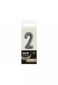 Godan �wieczka na tort cyfra 2 brokatowa 11.5x3.5 cm