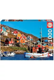 Puzzle 1000 el. Skandynawskie domy Educa