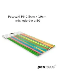 Penword Patyczki drewniane kolorowe 50 szt.