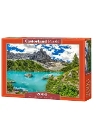 Puzzle 2000 el. Lake Sorapis, Alps, Italy Castorland