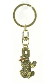 Abino Brelok metalowy �aba Szcz�cia z Kryszta�em 6cm