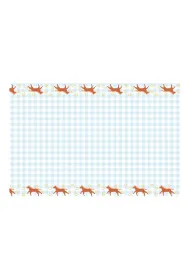 PartyDeco Obrus papierowy kratka z ko�mi 180x120cm