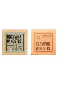 Mydlarnia 4 Szpaki Szampon + odywka do wosw w kostce Zestaw 75 g + 55 g