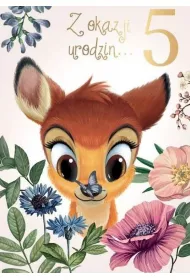 Kukartka Karnet B6 DS-034 Urodziny 5 Bambi