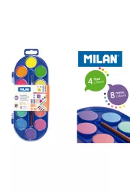 Milan Farby akwarelowe + p�dzel 12 kolor�w