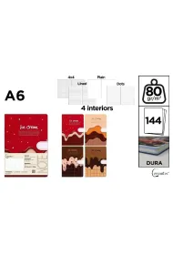 Cervantes Notatnik A6/144K magnes ice cream MIX