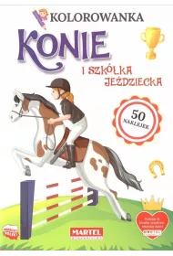 Kolorowanka Konie i szkka jedziecka