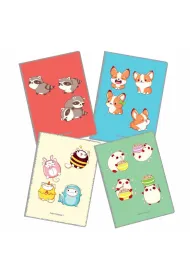 Narcissus Zeszyt A4 32k.w lini� cienka kolorowa PP Kawaii 1szt.mix