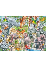 Puzzle 43 el. Selfie Weso�e afryka�skie zwierz�ta Larsen