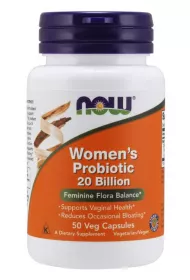 Now Foods Womens Probiotic - Probiotyk dla Kobiet 20 miliardw CFU suplement diety 50 kaps.