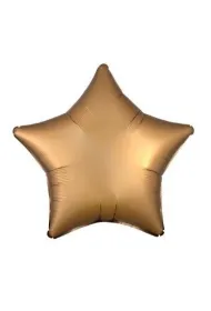 Amscan Balon foliowy Lustre satynowy z�oty gwiazda 48cm