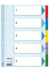 Esselte Przek�adki kartonowe Mylar A4 1-5