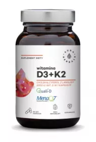 Aura Herbals Witamina D3 2000 IU + K2 suplement diety 90 kaps.