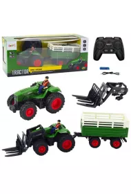 Traktor z przyczep� RC zdalnie sterowany LeanToys