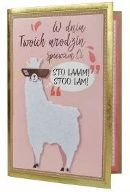 Kukartka Karnet B6 FR-009 Urodziny lama