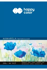 Happy Color Blok akwarelowy ART, biay, A4, 250g, 10 arkuszy 250 g 10 kartek