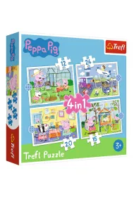 Puzzle 4w1 - Wspomnienia z wakacji. Peppa Pig (12+15+20+24 el.) Trefl