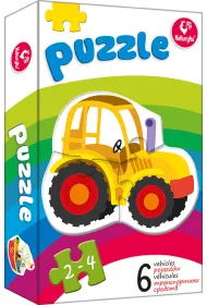 Puzzle 6w1 Pojazdy Kukuryku