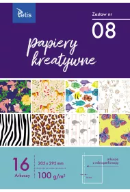 Tetis Papiery Kreatywne A4 Zestaw Nr 08