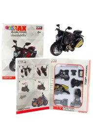 Motocykl do skr�cania metalowy 1:14 z�ote el. LeanToys