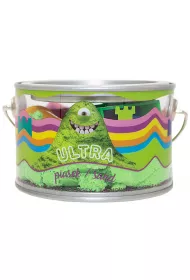 Ultra Piasek zielony - puszka 200g + 5 foremek Zamek Epee