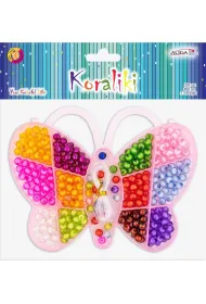 Aliga Koraliki plastikowe motyl 8mm 300 szt MIX
