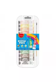 Keyroad Farby plakatowe + p�dzelek 12x12ml 12 x 12 ml