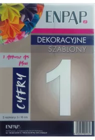 Enpap Szablon dekoracyjny A5 Plexi cyfra 1