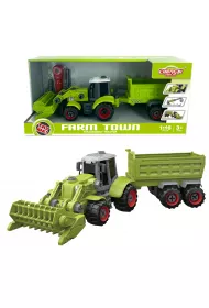 Traktor z �y�k� i przyczep� do skr�cania Askato