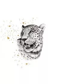 Clear Creations Karnet z�ocony kwadrat CL3819_BL Gepard