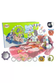 LeanToys Mata dla niemowlaka z d�wi�kiem r�owa