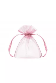 PartyDeco Woreczki z organzy r�owy 10cm 10 szt.
