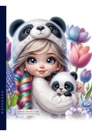 Fresh Notatnik Dziewczynka i panda kratka 64 kartki