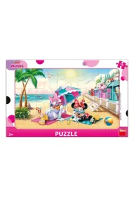 Puzzle ramkowe 15 el. Myszka Minnie Na pla�y Dino Toys