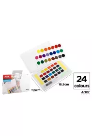 Artix Farba akwarelowa z pdzlem wodnym 24 kolory