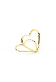 PartyDeco Stojaki na winietki serca z�oty 2.5cm