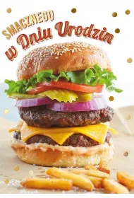Kukartka Karnet PR-366 Urodziny Burger