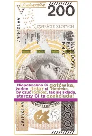 Kukartka Czekolada mleczna CZK-121 200 z�otych banknot